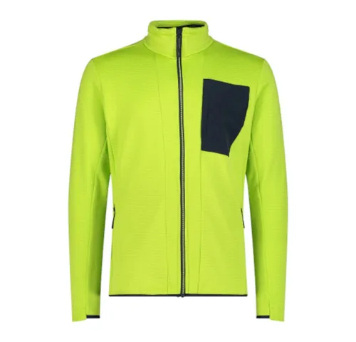 CMP MAN Jacket lime (E336) 52 - Funktionsjacke mit Grid Tech Fleece für Herren, atmungsaktiv und winddicht, ideal für Skitouren und Outdoor-Aktivitäten.