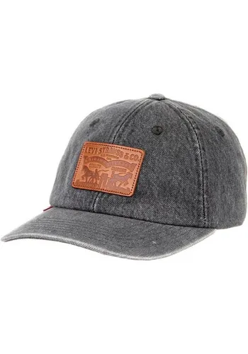 Levi's Herren Relaxed Dad Heritage Cap, Regular Grey, UN - Baseball Caps für Herren mit vorgeformtem Schirm, Lederaufnäher und Lederverschluss für einen lässigen Look.
