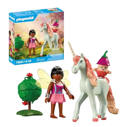 PLAYMOBIL | Magic Unicorns | Sammeleinhorn Himmelsrose mit Fee | Fantasievolles Spielset für Einhornfans | Mit magischen Details Kinder ab 4 Jahren | 71841
