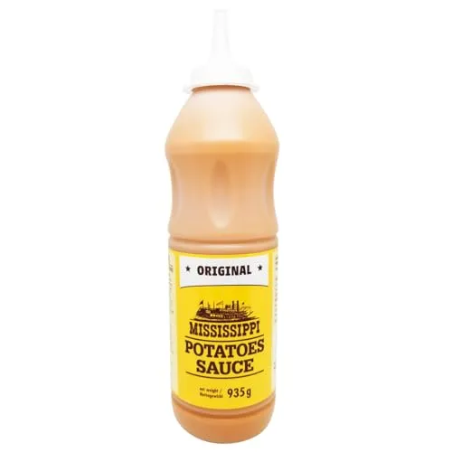 Mississippi Potato Sauce Squeeze 935g - Vielseitige Marinade für Grill und Küche, ideal zum Verfeinern von Gerichten und Dips, praktisch im Squeeze-Flasche.