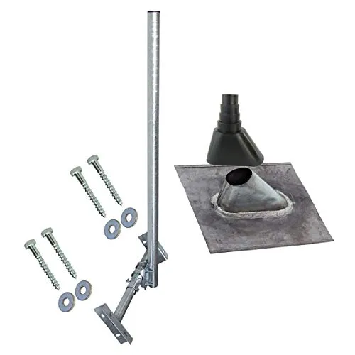 Premium X Basic X120-48F SAT TV Dachsparrenhalter - Halterung für Satellitenschüsseln, feuerverzinkt für optimalen Korrosionsschutz und schnelle Installation auf Sparrendächern. Inklusive aller Montagekomponenten und anpassbarer Dachneigung.
