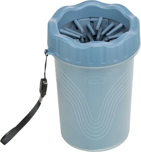 Trixie Pfotenreiniger blau für Hunde M-L, spülmaschinengeeignet - Praktischer Pfotenreiniger aus Silikon/PP für Hunde der Größe M-L, ideal zur einfachen Reinigung der Pfoten nach dem Spaziergang.