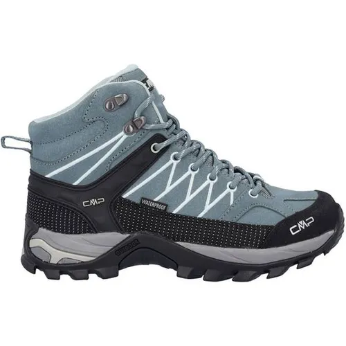 CMP Damen Rigel Mid Wmn Wp Trekking Shoes - Mineral Green, 41 EU - Wanderschuhe mit Gummiverschluss und hochwertigem Suede Leder, ideal für komfortable Trekkingtouren in der Natur.