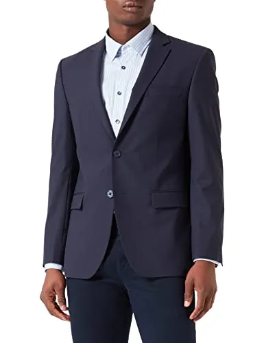 HECHTER PARIS Sakko Modern Fit blau 28 - Business- & Abendmode für Herren, modernes Sakko aus formstabiler, schnell trocknender Materialkombination für einen eleganten Look im Büro.