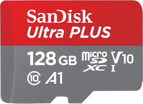 SANDISK Ultra® PLUS microSDXC™‐UHS‐I‐Karte, Micro-SDXC Speicherkarte, 128 GB, 15