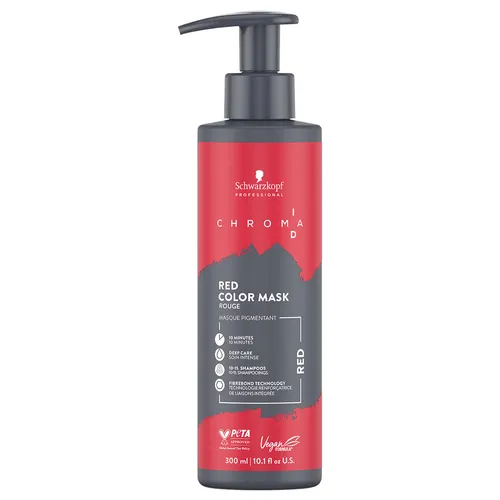 Schwarzkopf Chroma ID Red Color Mask 300 ml - Intensive Haarmaske für lebendige Rottöne. Ideal zur Auffrischung und Pflege von coloriertem Haar. Für strahlende Farben und geschmeidigen Glanz.