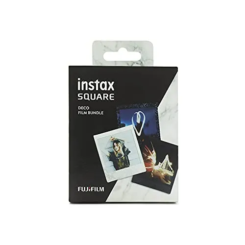 INSTAX Square Film 30 Shot – Star Illumination, White Marble & Black Borrow - Fotofilme für kreative Momente, 3 verschiedene Designs mit je 10 Aufnahmen, schnelle Bildentwicklung für unvergessliche Erinnerungen.