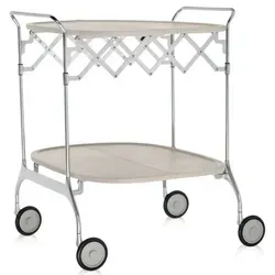 Kartell Gastone Servierwagen mit Rollen 68x62x70 cm - Silber