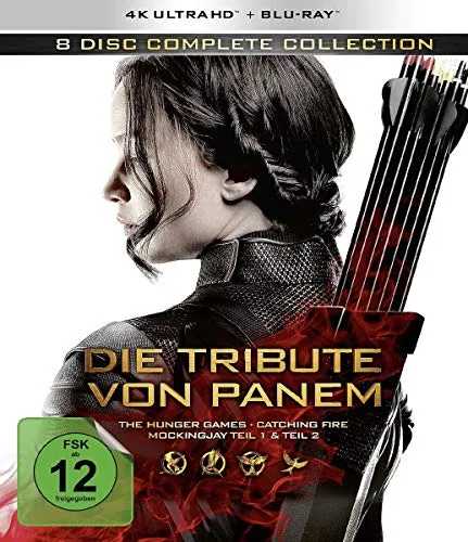 Die Tribute von Panem - Complete Collection (4K Ultra-HD) - Filme, beeindruckende 4K Ultra-HD Qualität für ein fesselndes Seherlebnis, freigegeben ab 12 Jahren