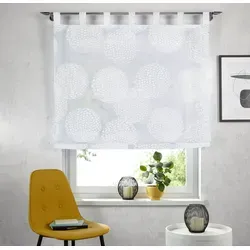 OTTO home Raffrollo Belem, mit Schlaufen, Transparent, Voile, Polyester weiß 80 cm x 140 cm