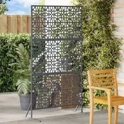 vidaXL Sichtschutz Anthrazit aus Stahl - Modern und Robust - Sichtschutz aus robustem Stahl für Garten und Terrasse, bietet Privatsphäre und modernes Design, ideal für minimalistische Außenbereiche.