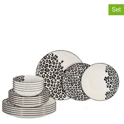 Sitram 18tlg. Geschirrset in Weiß – Eleganz für jeden Tisch - Das 18-teilige Geschirrset umfasst 6 Speise-, Dessert- und Suppenteller aus hochwertigem Bone China. Mit gemusterter Oberfläche, mikrowellenfest und spülmaschinengeeignet – ideal für stilvolle Anlässe.