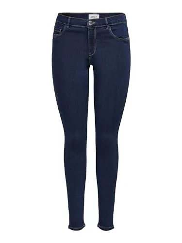 ONLY Skinny-fit-Jeans ONLRAIN LIFE REG SKINNY DNM blau XL (42) - Stylische Skinny-Fit-Jeans aus nachhaltigem Material, perfekt für einen lässigen Look und komfortable Passform. Ideal für modebewusste Frauen.