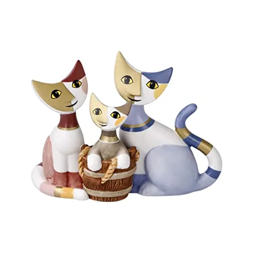 Goebel Sammelfigur Katzenfamilie mit Eimer - Figuren & Skulpturen, exquisite Handarbeit von Rosina Wachtmeister mit liebevollen Details für Sammler und Katzenliebhaber.