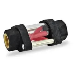 Durchflussanzeiger G1/4 x 66 mm. rot, Thermoplast