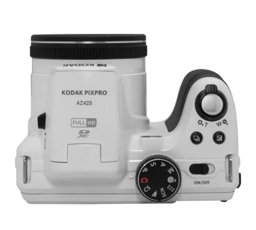 Kodak AZ425 Weiß - Spiegelreflex- & Systemkamera mit 42-fachem optischen Zoom und 20 Megapixeln, ideal für beeindruckende Nahaufnahmen mit Bildstabilisierung für gestochen scharfe Bilder.