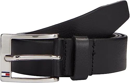 Tommy Hilfiger New Aly Belt Ledergürtel - Klassischer Ledergürtel mit quadratischer Logo-Metallschnalle, stufenweise verstellbar und aus weichem Material für stilvolle Looks.