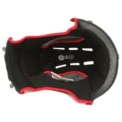 Nolan N40/-5 Clima Comfort Innenfutter, schwarz-rot, Größe 2XS - Motorrad-Headsets, einfach zu montierendes Innenfutter für optimalen Sitz und Komfort, erhältlich in verschiedenen Größen.