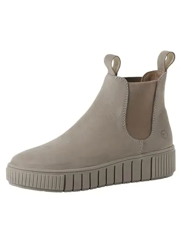Tamaris Damen Stiefel Leder grau 38 - Wanderschuhe mit COMFORT-Lining für den ganzen Tag, herausnehmbarem Fußbett und elastischen Einsätzen für optimalen Sitz und Tragekomfort.