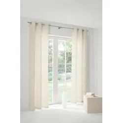 Guido Maria Kretschmer Home&Living Vorhang 0 (1 St), Ösen, blickdicht, Jacquard, 0 beige 142 cm x 225 cm