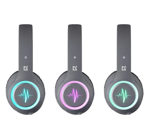 Defender FREEMOTION B571 LED Headset - Kabelloses & kabelgebundenes Bluetooth-Headset - Handy-Headset mit 9 Stunden Akkulaufzeit, ideal für Anrufe, Musik und Sport. Mit Bluetooth 5.0 und LED-Hintergrundbeleuchtung für ein modernes Design.