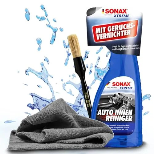 Sonax Xtreme Auto Innenraum Reinigungsset 500ml | Mikrofasertuch & Pinsel - Entdecken Sie das Sonax Xtreme Auto Innenraum Reinigungsset mit 500ml Reiniger, Mikrofasertuch und Pinsel. Ideal für die gründliche Pflege von Innenräumen und zur Entfernung hartnäckiger Verschmutzungen.