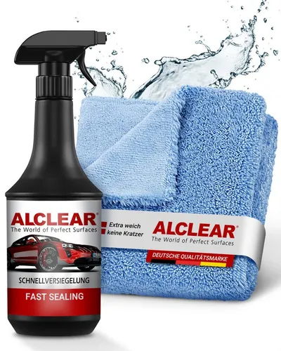 ALCLEAR 71100SV Schnellversiegelung - 1 Liter Auto-Reinigungsmittel - Hochwirksame Schnellversiegelung für glänzende Ergebnisse. Ideal für die Pflege und den Schutz von Autolacken, einfach in der Anwendung.
