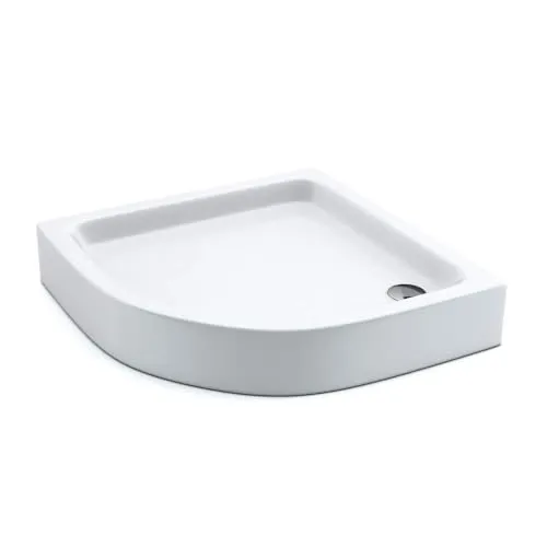 Aquabad® Duschwanne FORTA Viertelkreis 80x80 cm - Hochwertige Duschwanne aus Acryl, ideal für platzsparende Bäder. Mit elegantem Viertelkreis-Design und einfacher Reinigung.