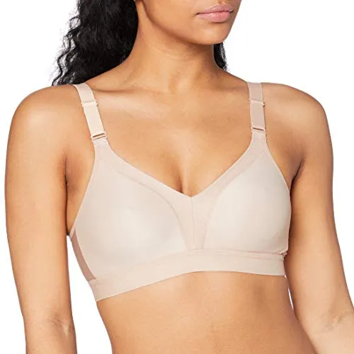 Triaction - Wellness N Sport BH (85 D Neutral Beige) - Funktionsunterwäsche mit weichen, bügellosen Cups für natürlichen Halt, ideal für aktive Frauen. Das elastische Unterbrustband und die verstellbaren Träger bieten optimalen Komfort.