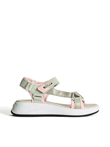 HOFF Barrow Ledersandalen für Damen - Grün (39) - Lässige Ledersandalen mit Klettverschluss, ideal für den Sommer. Ultraleichte EVA-Sohle und doppelt verstellbare Riemen bieten perfekten Komfort und individuelle Passform.