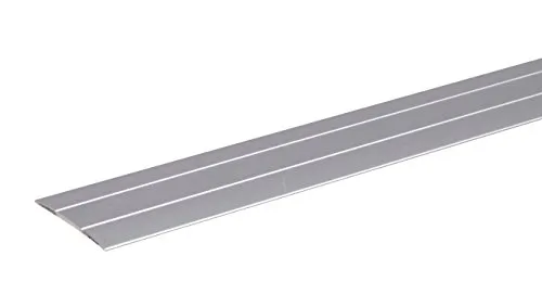 Alberts 484491 Übergangsprofil | selbstklebend, mit zwei Rillen | Aluminium, silberfarbig eloxiert | 900 x 37,8 mm