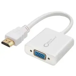 Adapter HDMI - VGA M/F Weiß Unterstützt kein Audio