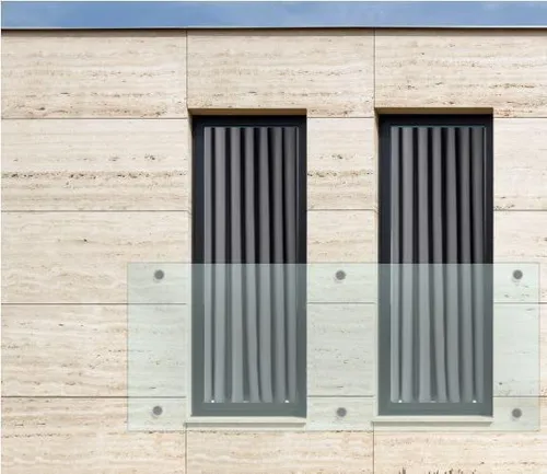 BuyLando VDB 230x90cm CL Französischer Balkon - Eleganter französischer Balkon aus hochwertigem Glas, ideal für Pariser Fenster. Bietet Sicherheit und Stil für Ihr Zuhause.
