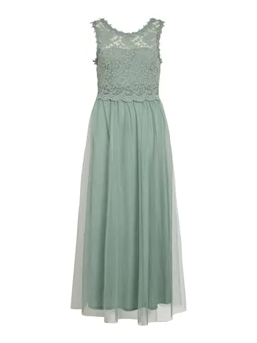 Vila VILYNNEA Maxi Dress - NOOS - Freizeitkleid für Damen, elegantes langes Kleid mit romantischen Spitzendetails für einen femininen Look.