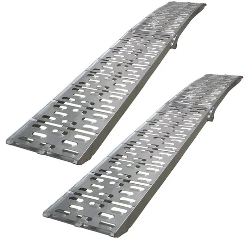 Grafner Auffahrrampe 2er Set, Aluminium klappbar 226x29,5cm, 680kg - Auffahrrampen aus hochwertigem Aluminium, belastbar bis 340kg pro Rampe. Ideal zum Verladen von Motorrädern und Kleinfahrzeugen, mit Antirutsch-Oberfläche und platzsparendem Klappdesign.
