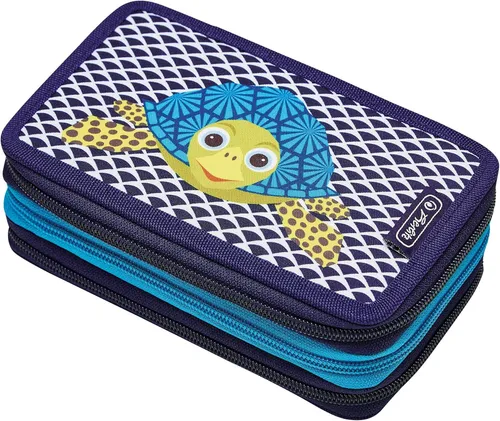 Herlitz 50038817 31-teiliges TriCase, Cute Animals Turtle