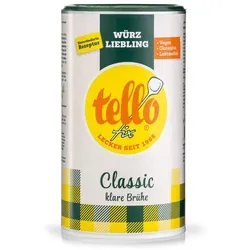 tellofix Classic Klare Brühe 900 g - Kräuter & Gewürze - Der Klassiker für alle Gerichte! Rein pflanzlich, laktosefrei und glutenfrei, verfeinert Suppen, Soßen und mehr mit einem besonderen Pfiff.