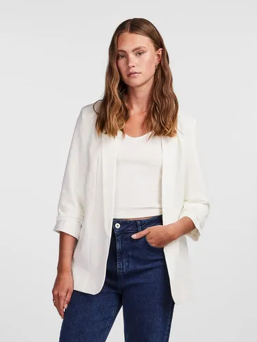 PIECES Damen Pcboss Noos 3/4 Blazer, Cloud Dancer, S - Eleganter 3/4-Ärmel Blazer für Damen, ideal für Business und Freizeit, aus hochwertigem Material für optimalen Tragekomfort.