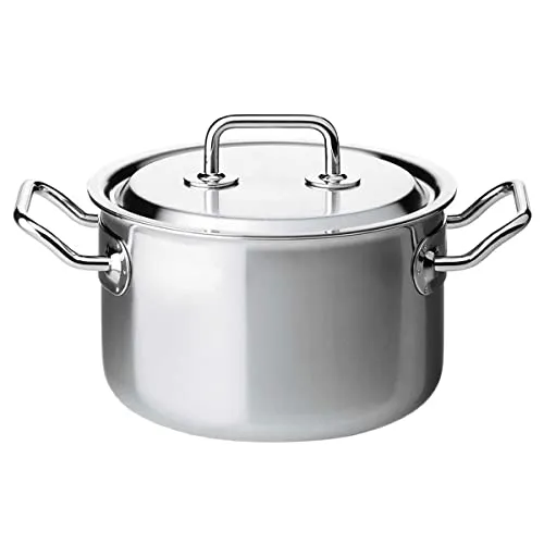 Kookpan met deksel Ø160mm 2.00 Ltr Spring 0415540616 Brigade - Kochtopf aus rostfreiem Edelstahl 18/10, ideal für alle Herdarten, inkl. Induktion. Mit 5-Schichtmaterial für optimale Wärmeleitung und abgerundetem Schüttrand für perfektes Ausgießen.