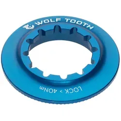 Wolf Tooth Centerlock Lockring, Internal Spline, blau - Zubehör Velobremsen, langlebiger Lockring für sicheres Radfahren und einfache Montage.