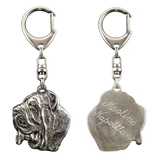 Neapolitanischer Mastiff, Mastino napoletano - versilberter Hunde-Schlüsselanhän