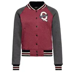 Queen Kerosin Damen College Jacke | Vintage Racing Sweatjacke - Stylische College-Jacke im Racing-Style mit kontrastierenden Ärmeln. Praktische Taschen und robuster Druckknopfverschluss vereinen Funktionalität und Komfort für den perfekten Vintage-Look.
