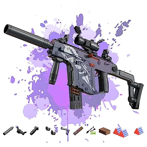 Automatic Spielzeug Pistole Kinder, 2 in 1 Modi Elektrische Toy Guns, Farbwechselnde Kinder Pistolen Blasters, Schießspiele Spielzeug für Kinder und Erwachsene