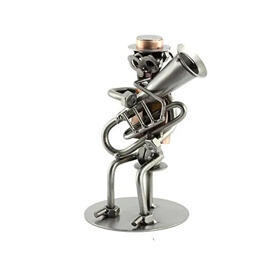 blasmusik-shop Schraubenmännchen Tuba - Unikat aus Metall - Tuba-Figur