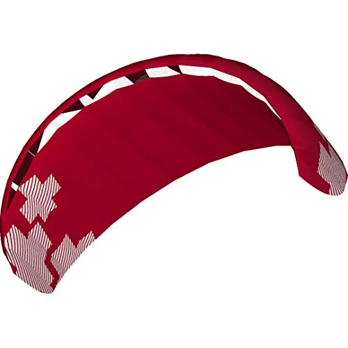 HQ4-Kites 118045 - Rush Pro 250 Red, Dreileiner Lenkmatte Trainerkite, Spannweite: 250cm, inkl. 160/120kp Dyneemaschnüre 3x20m auf 3-Line 50cm-Controlbar, 5-24 Knoten