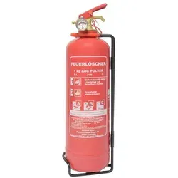 1kg ABC Pulverlöscher - Kompakter Brandschutz mit Wandhalterung - Effektiver ABC Pulverlöscher für Brände der Klassen A, B und C. Wartungsfrei, bis zu 25 Jahre Lebensdauer und ideal für Zuhause, Garage oder Auto. Sichern Sie sich zuverlässigen Schutz!