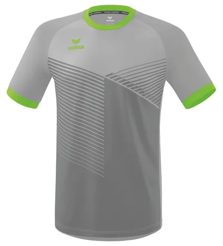 Erima Handballtrikot Mantua Trikot XL - Trainingsbekleidung aus 100% recyceltem Polyester, ideal für umweltbewusste Handballspieler, Größe XL in modernem Silver Grey/Green Gecko.