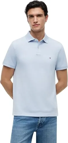 Tommy Hilfiger Damen Pullover Strickpullover, Blau (Breezy Blue), M - Herrenmode mit klassischem Kragen, aus 96% Bio-Baumwolle für hohen Tragekomfort und optimale Passform. Der zeitlose Style ist ideal für smart-casual Outfits und ein tolles Geschenk.