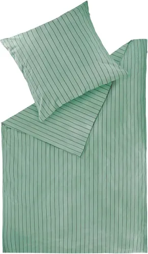 SCHÖNER WOHNEN-Kollektion Bettwäsche SOFT STRIPE in Salbei - Bettwäsche-Set aus hochwertigem Flanell, ideal für kühle Nächte, mit elegantem Nadelstreifen-Design in Salbei für stilvolle Behaglichkeit.