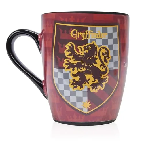 WOW! STUFF Harry Potter Gryffindor Wappen Tasse, Magische Kaffeetasse, mit Hitzeverwandlung und Motivationssprüchen, Thermotasse mit Farbwechsel, Geschenk für Harry Potter Fans